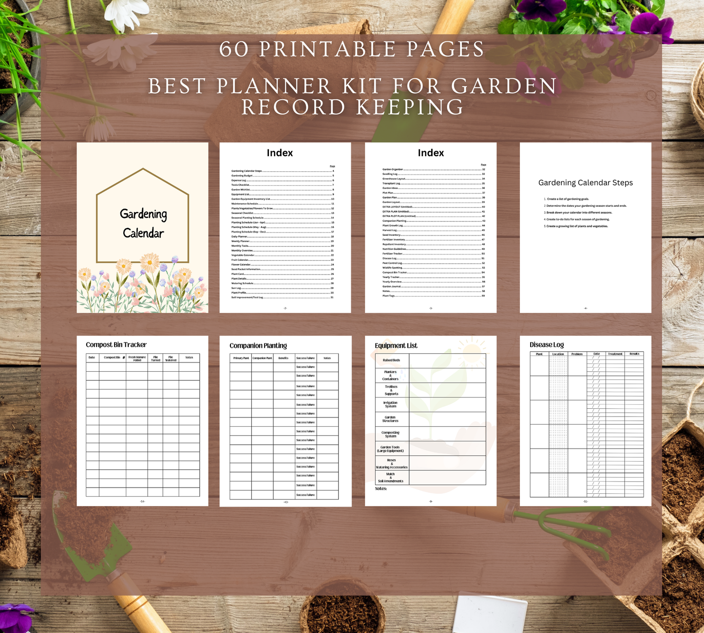 Gardening Planner| Printable PDF| Garden Journal Tracker Digital| Indoor Plant Care A5| House Plant Watering Schedule| Garden Logbook PDF