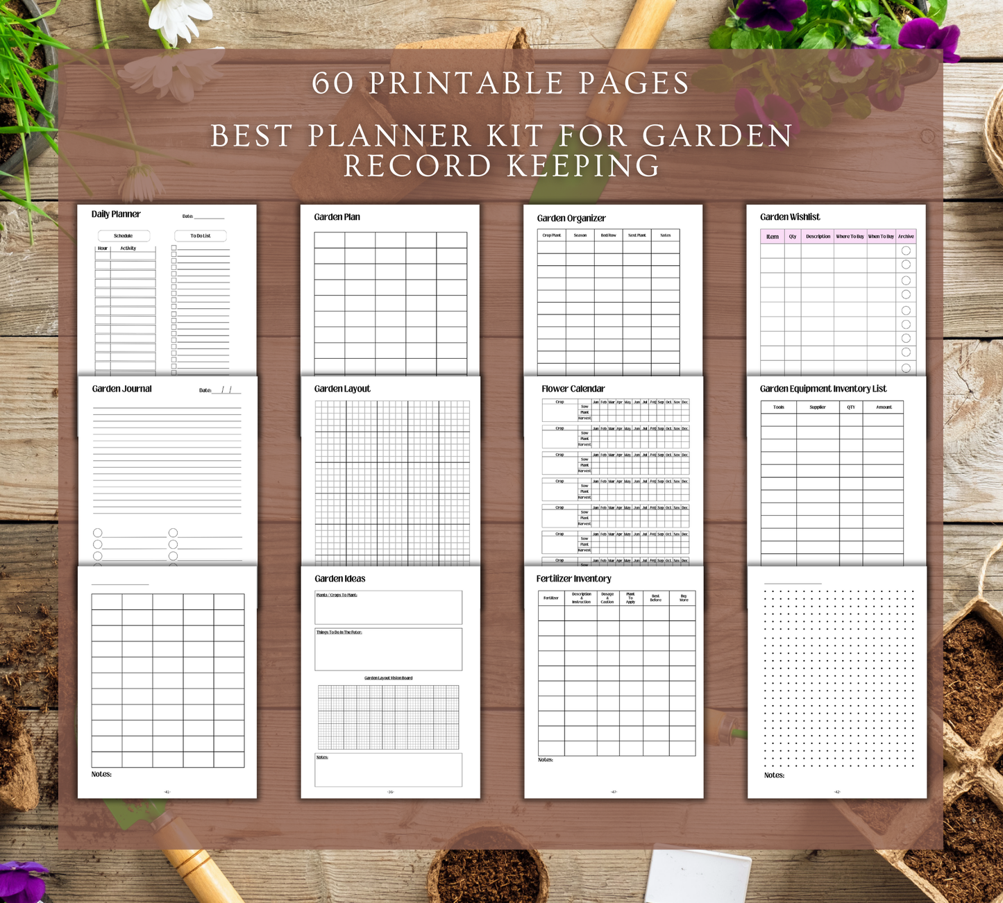Gardening Planner| Printable PDF| Garden Journal Tracker Digital| Indoor Plant Care A5| House Plant Watering Schedule| Garden Logbook PDF