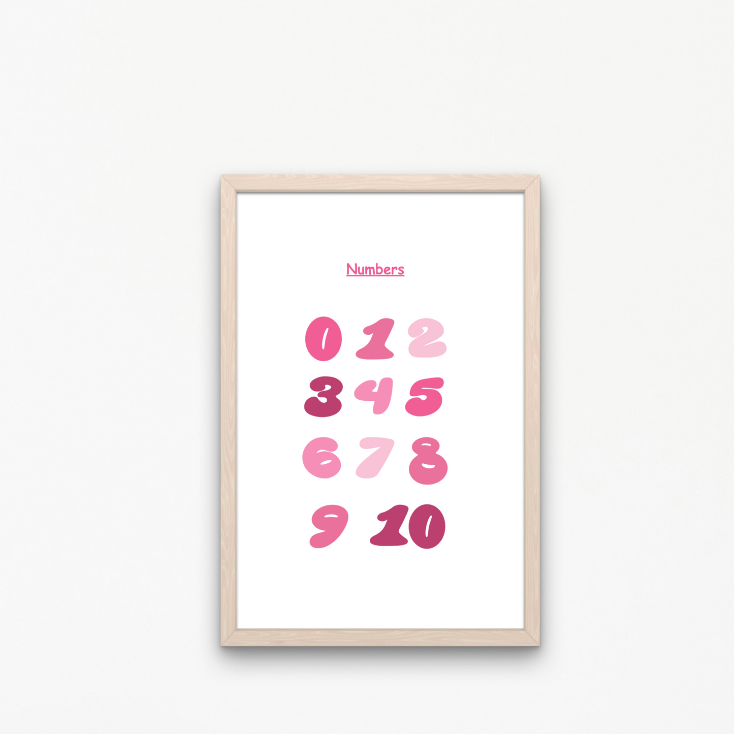 Set of 12 Educational Pink Wall Art| Classroom Posters| Homeschool Printables| Educational Poster| Alphabet Poster| Kid Wall Art| Playroom