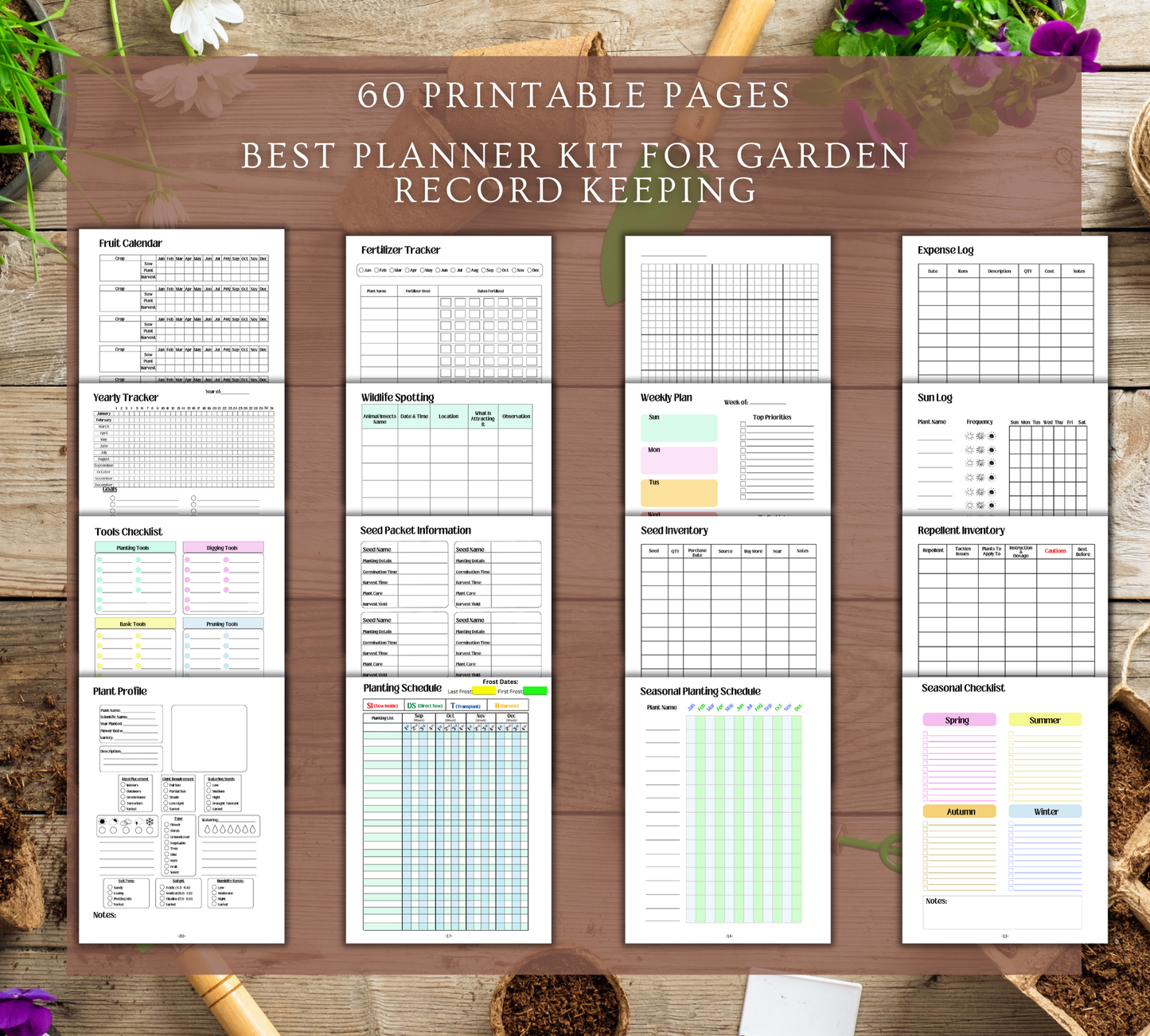 Gardening Planner| Printable PDF| Garden Journal Tracker Digital| Indoor Plant Care A5| House Plant Watering Schedule| Garden Logbook PDF