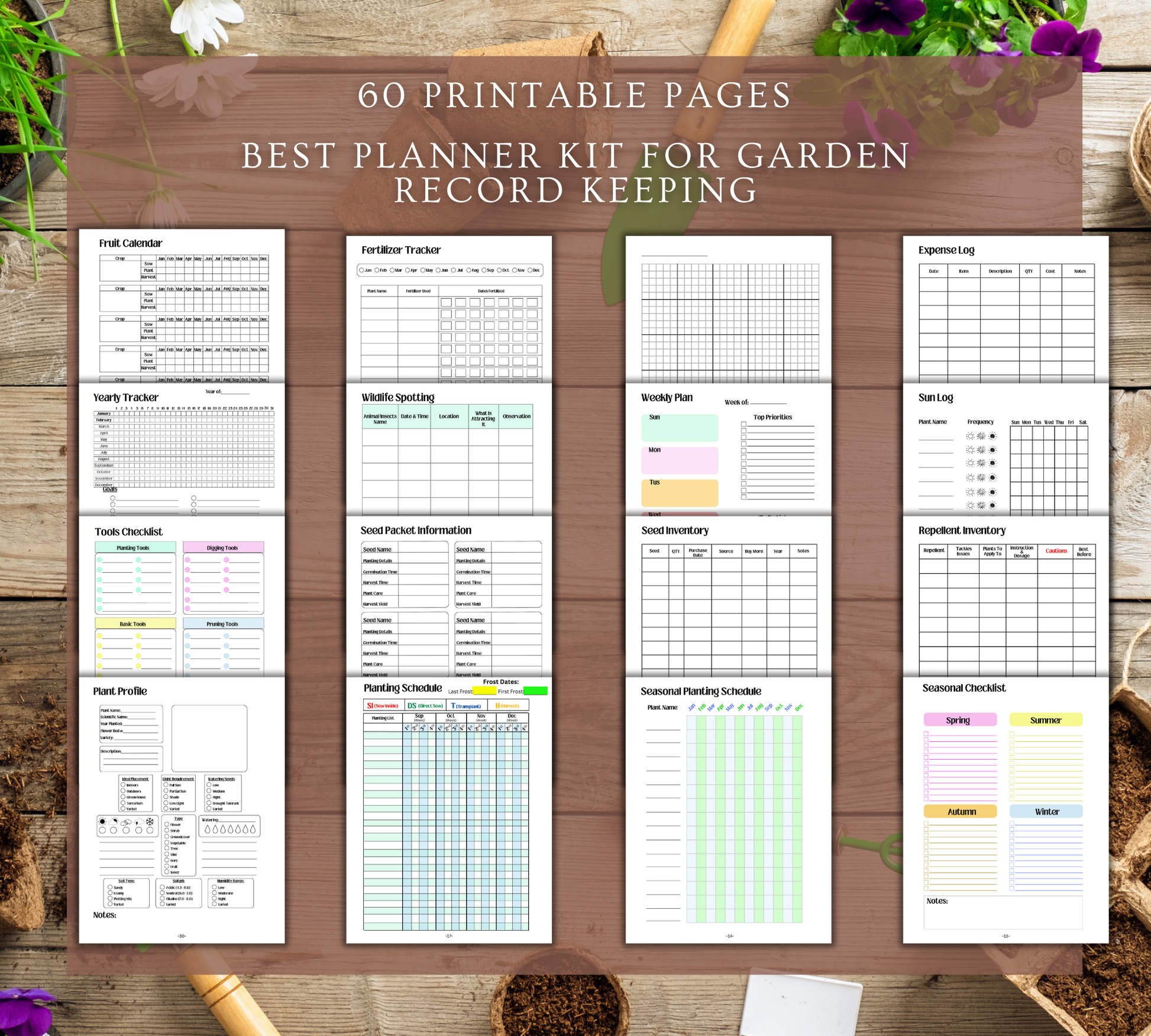 Gardening Planner| Printable PDF| Garden Journal Tracker Digital| Indoor Plant Care A5| House Plant Watering Schedule| Garden Logbook PDF