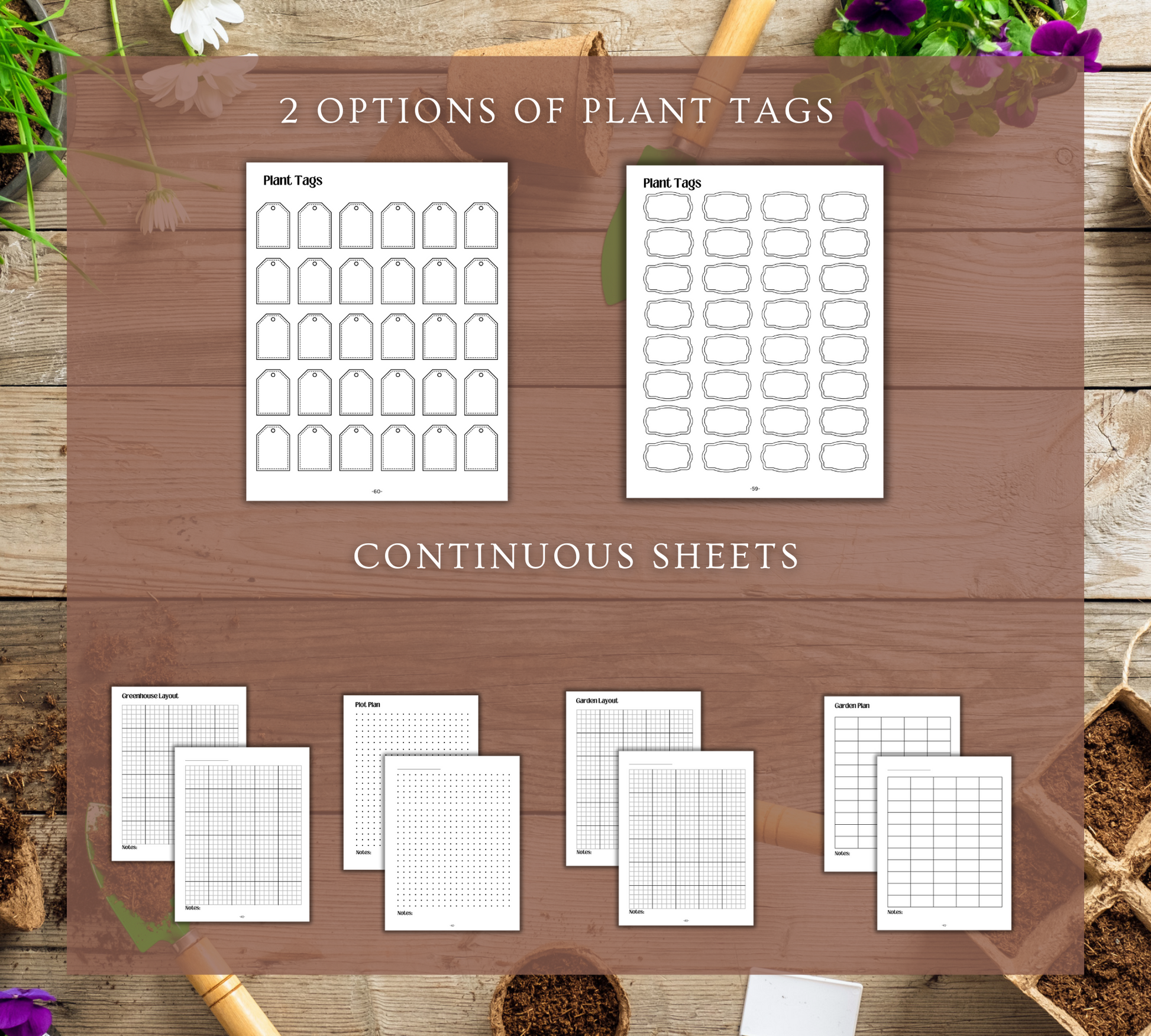 house plant journal template Gardening Planner Printable